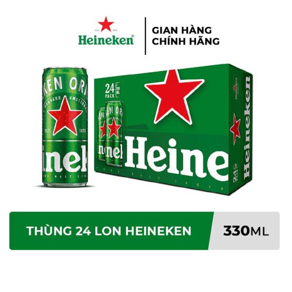 Thùng 24 lon bia Heineken Original 330ml